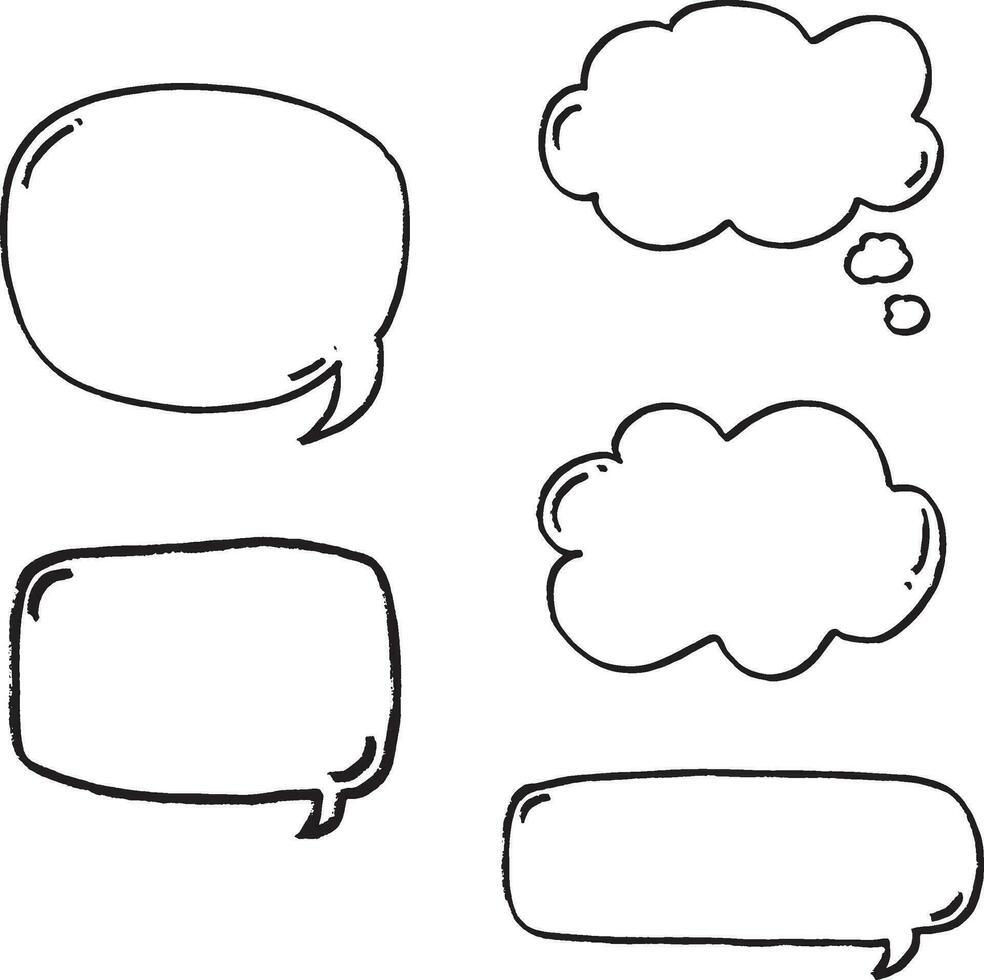 Set of speech bubbles, design elements vector