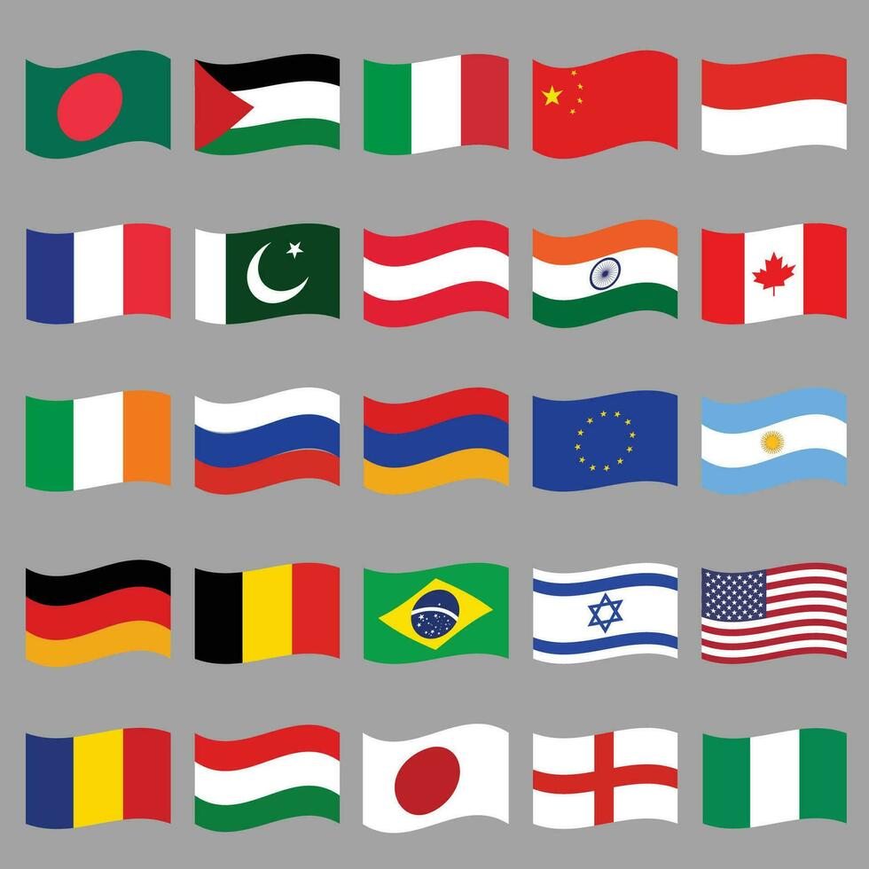 banderas icono vector