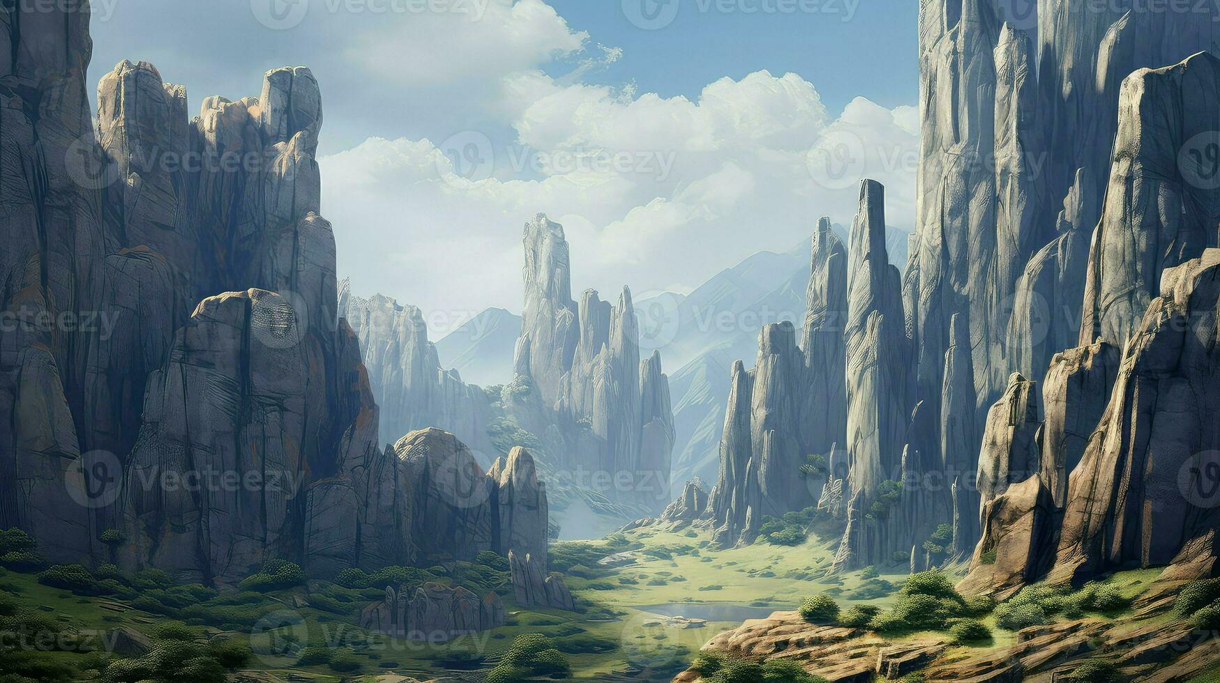 scenic granite giants massive ai generated photo