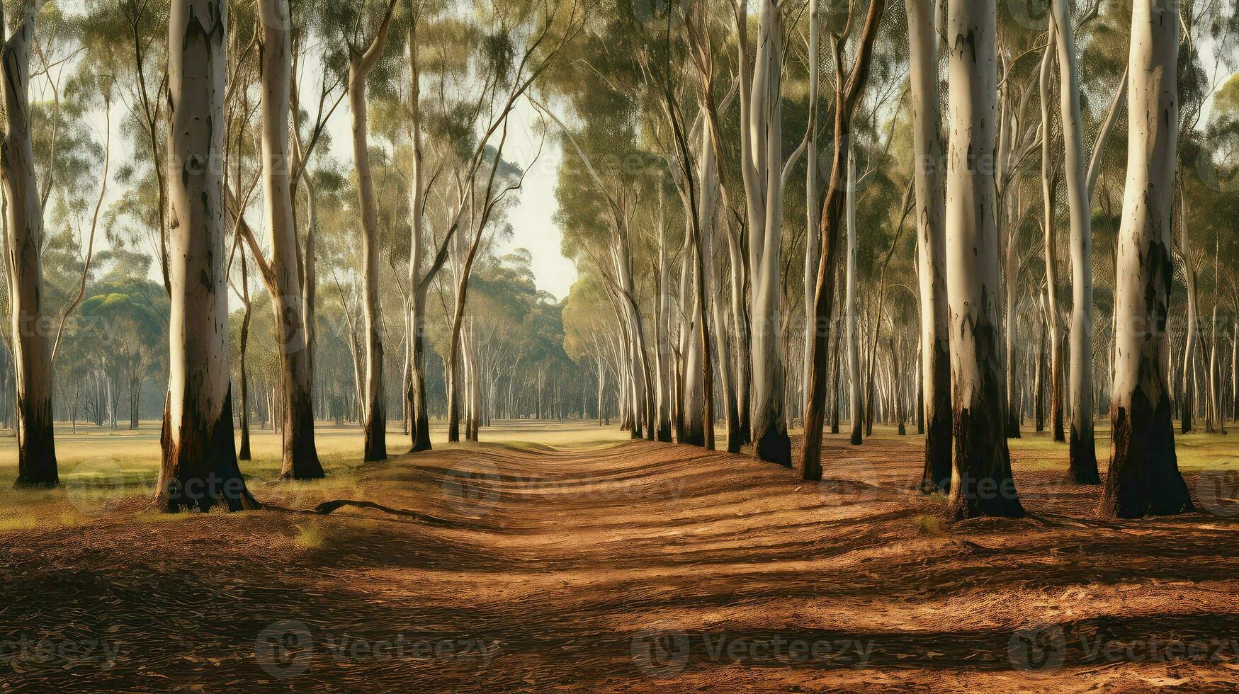 forest eucalyptus grove australian ai generated photo