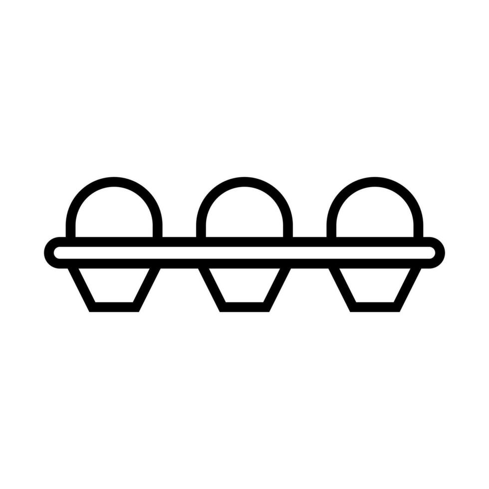 egg container icon in line vector