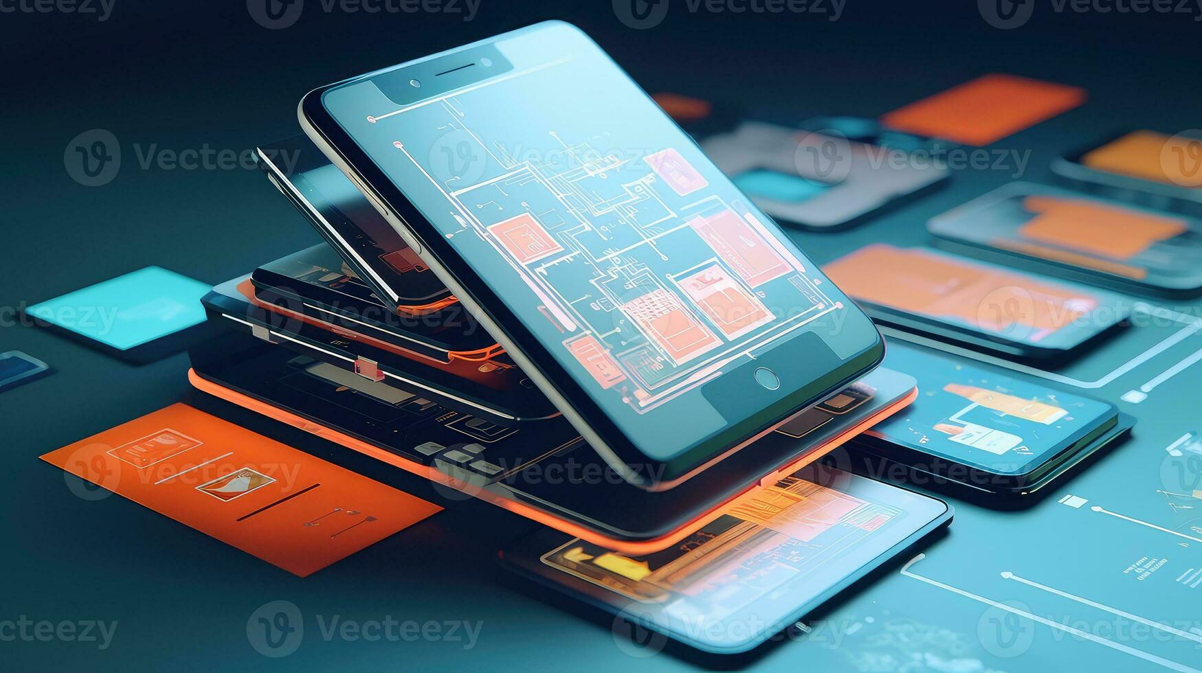 display foldable electronics design ai generated photo