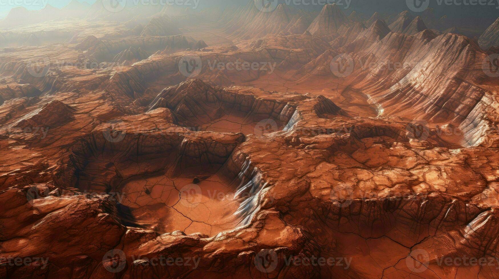 texture Mars chaos terrain ai generated photo