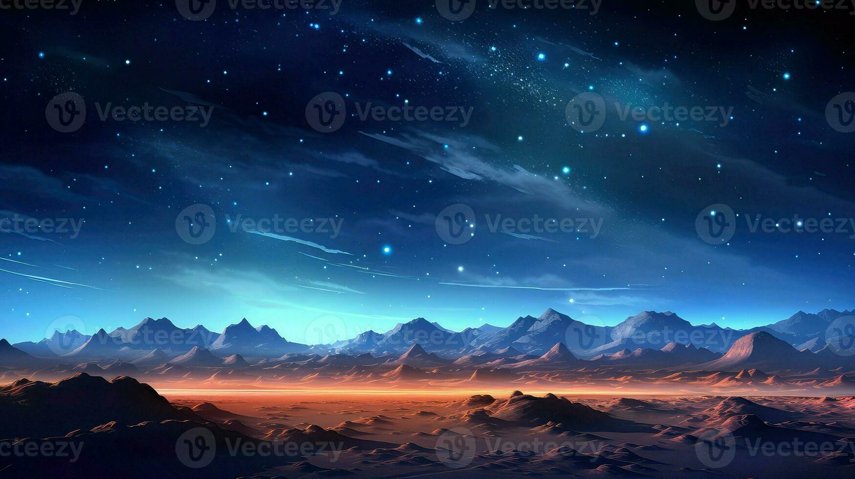 outdoor desert night sky ai generated photo