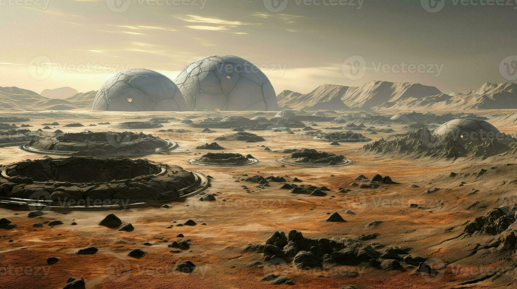 dome lunar volcanic domes ai generated photo