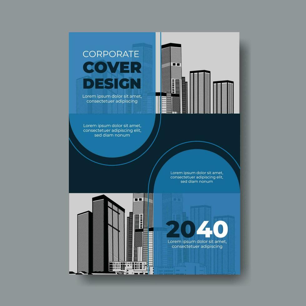 Business Book Cover Design Template in A4 size, Corporate business annual report, Leaflet, presentation book cover template, Poster, Corporate Presentation, Portfolio, Flyer, Banner, magazine, website vector