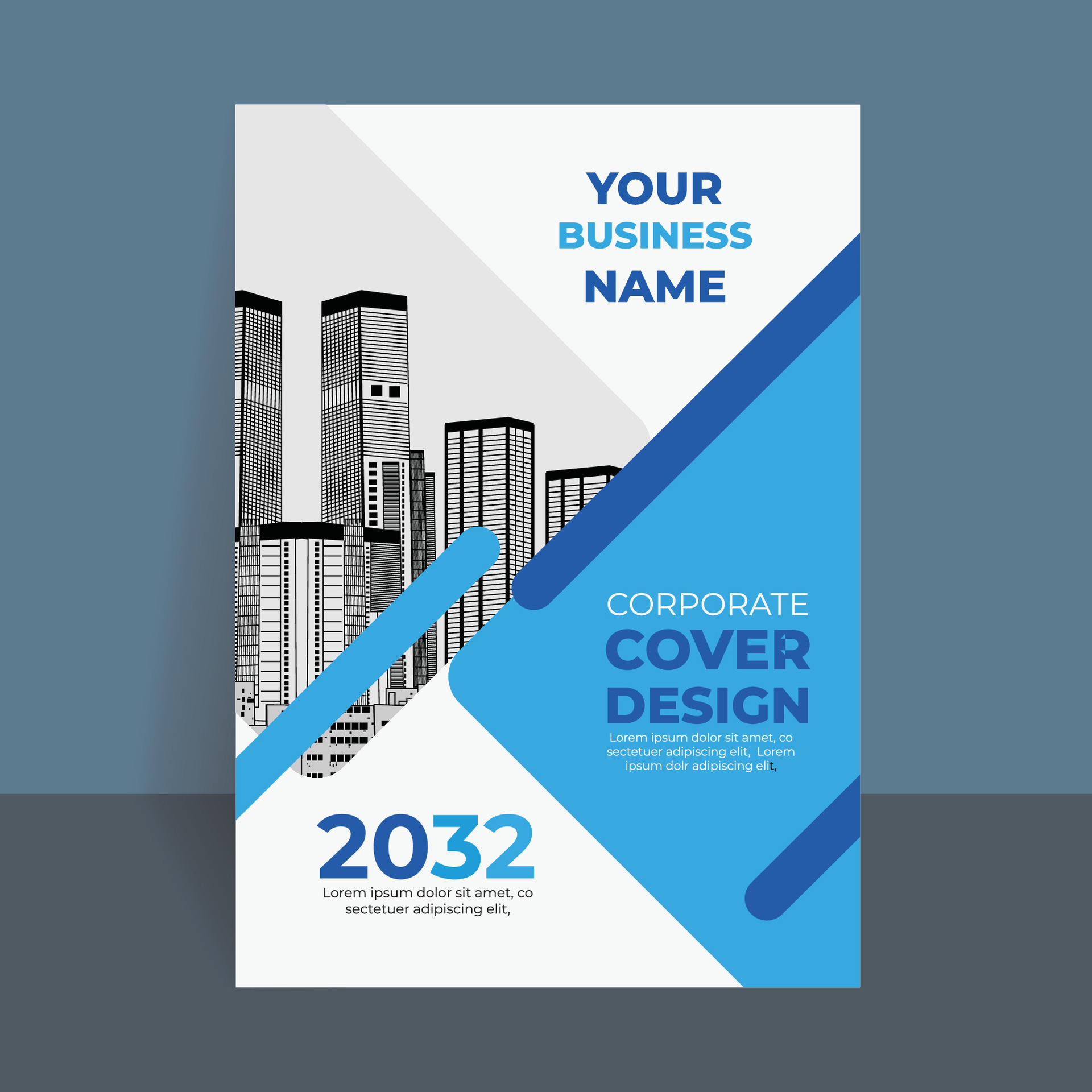 Corporate Cover Design template in A4, annual report, cover design