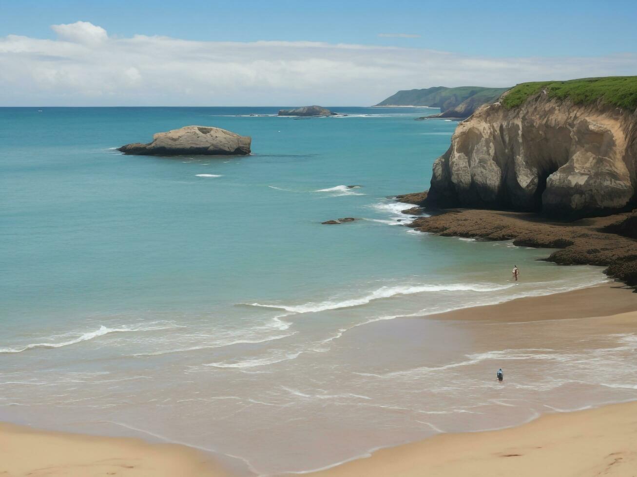 beach beautiful close up image ai generated photo