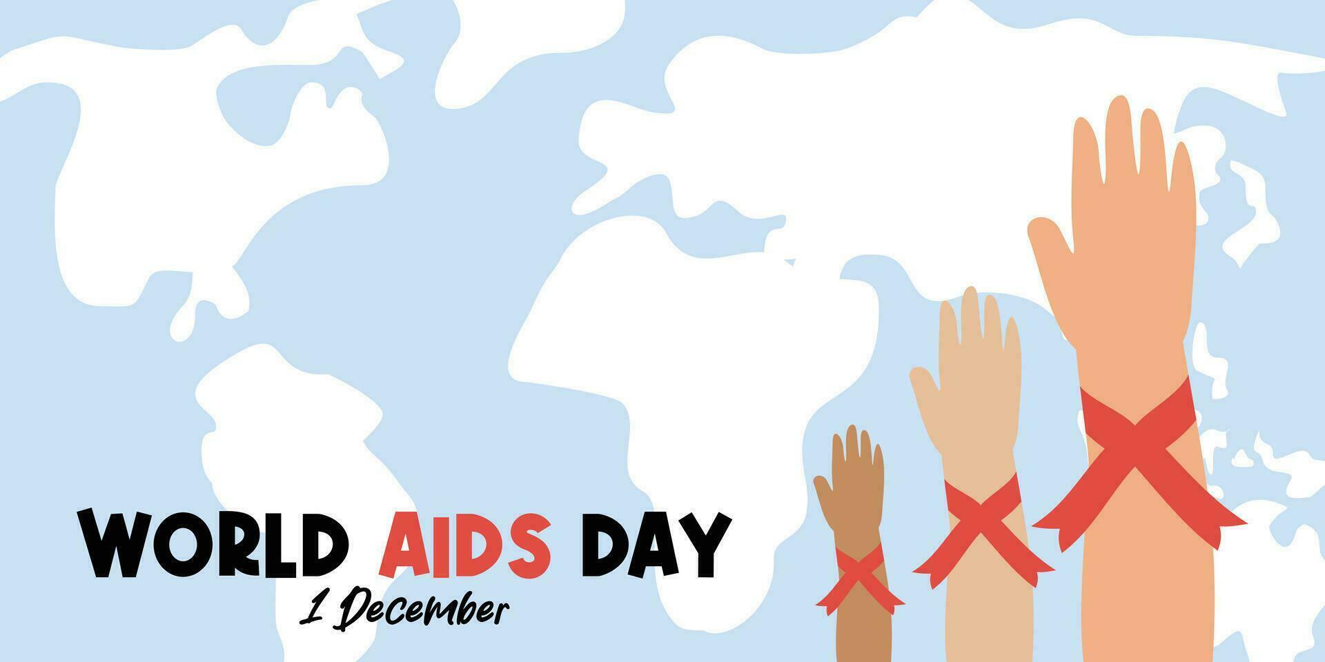 world AIDS day background, vector with copy space area. design for banner, poster, social media, flyer.