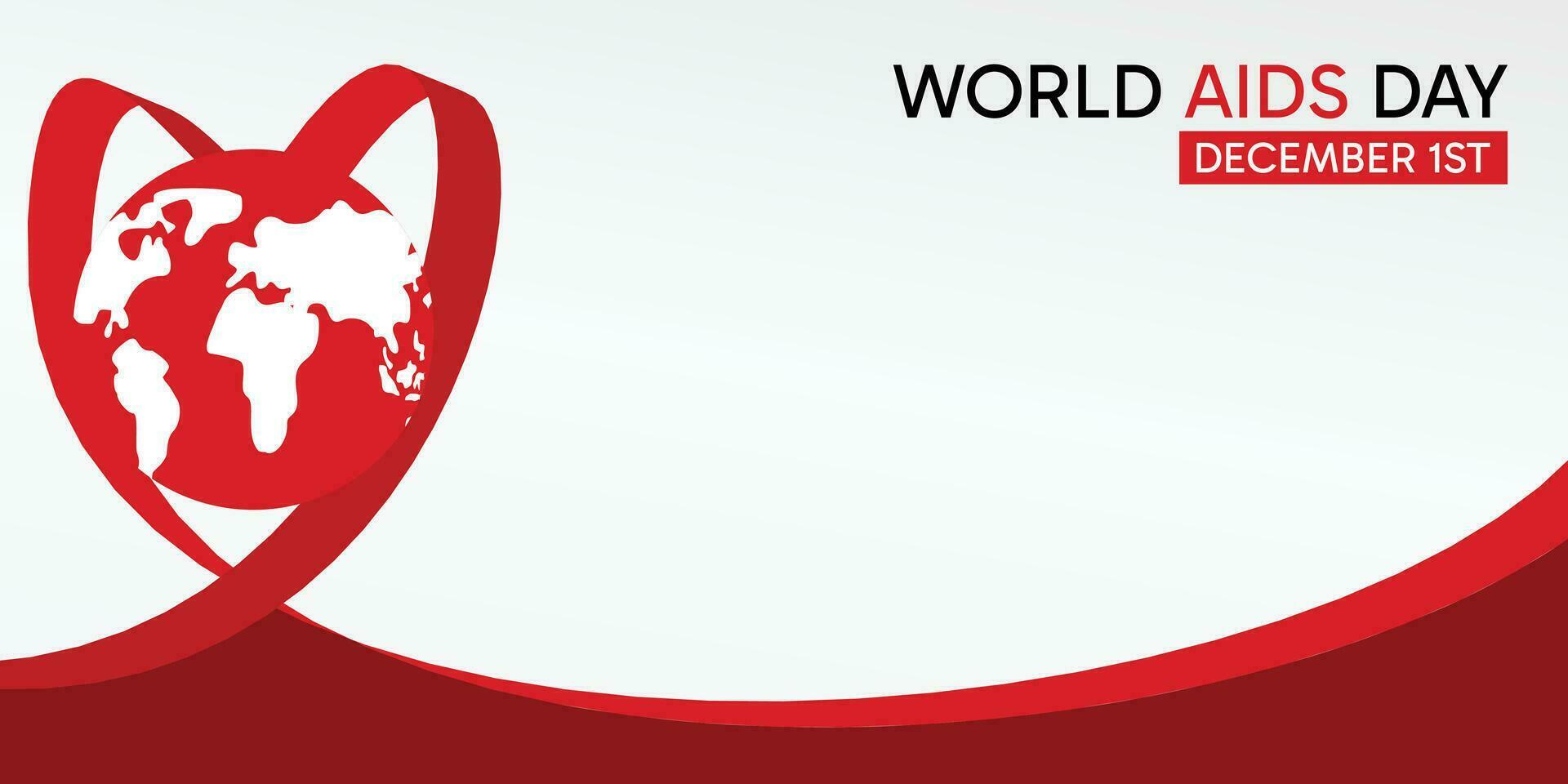 world AIDS day background, vector with copy space area. design for banner, poster, social media, flyer.