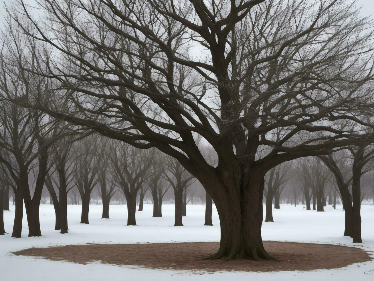 tree beautiful close up image ai generated photo