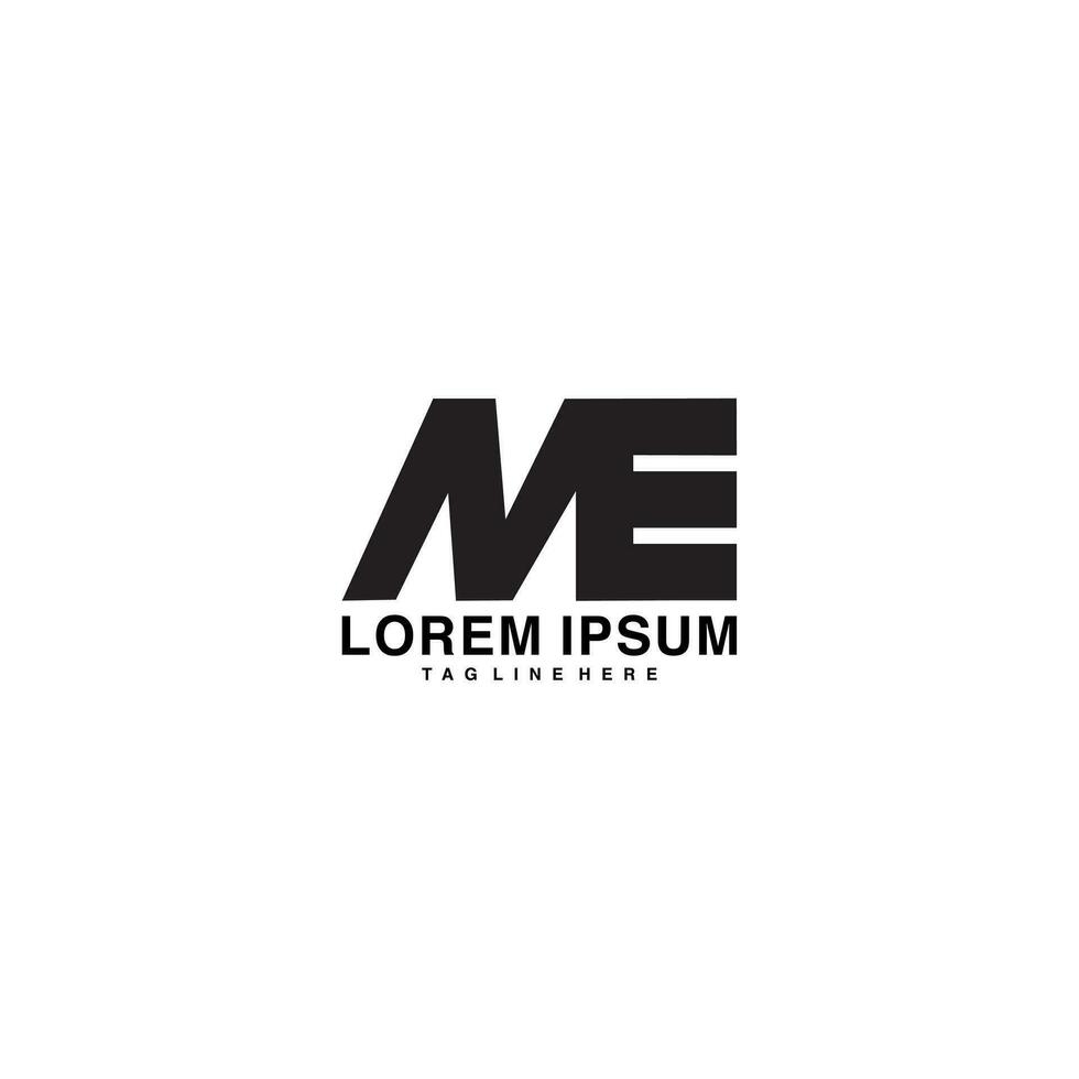 ME Letter Initial Logo Design Template Vector Illustration