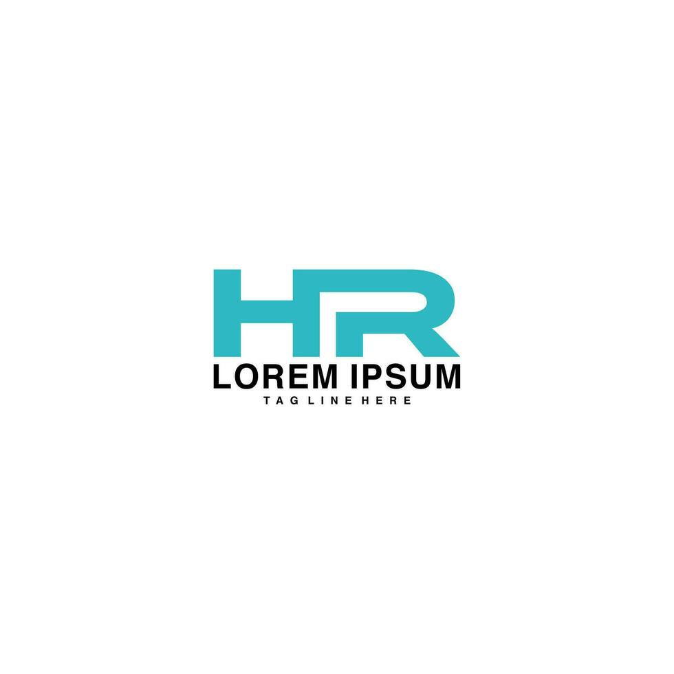 HR Letter Initial Logo Design Template Vector Illustration