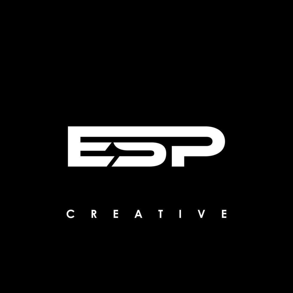 esp letra inicial logo diseño modelo vector ilustración