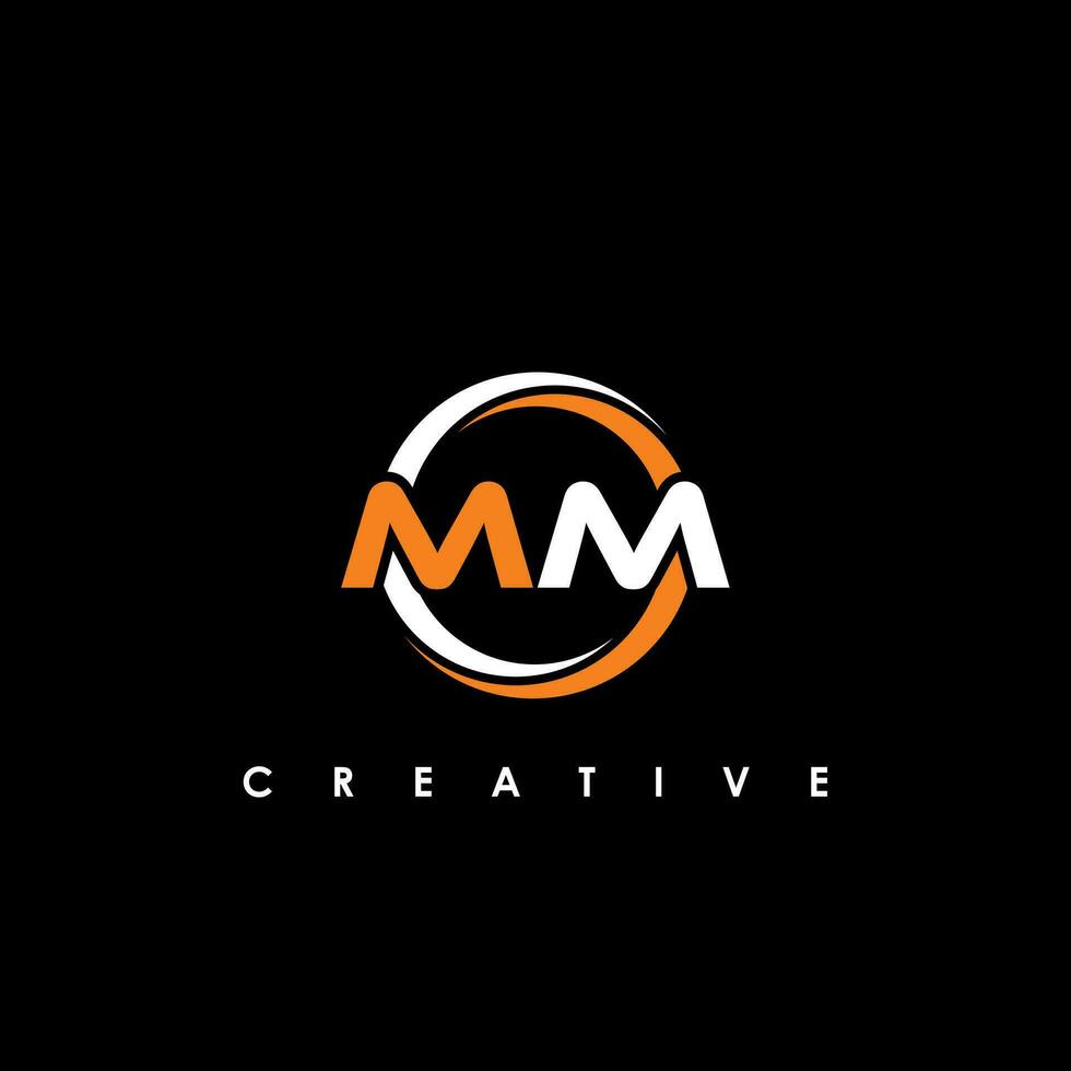 MM Letter Initial Logo Design Template Vector Illustration