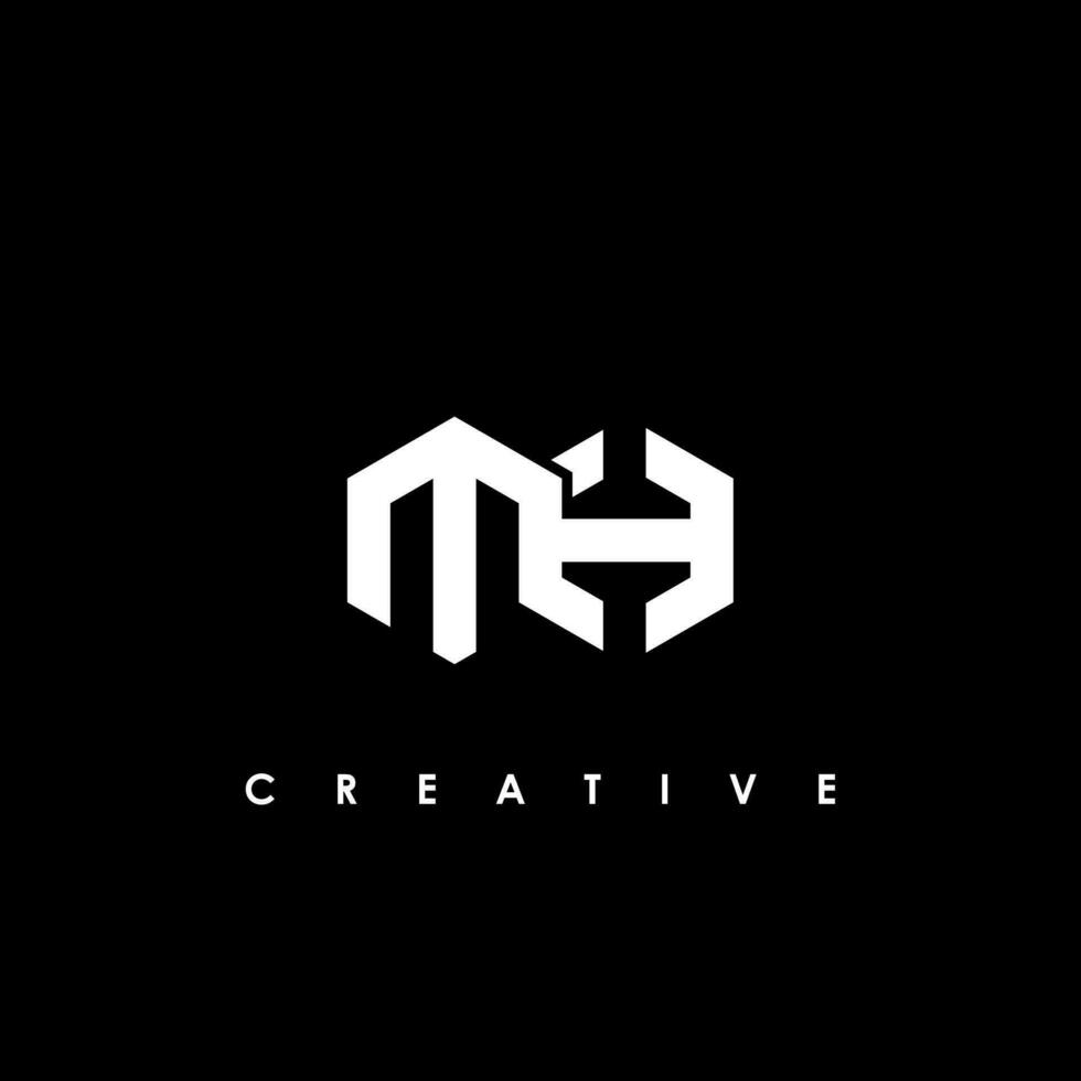 MH Letter Initial Logo Design Template Vector Illustration