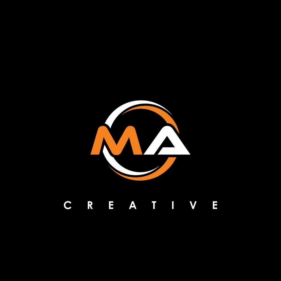 MA Letter Initial Logo Design Template Vector Illustration
