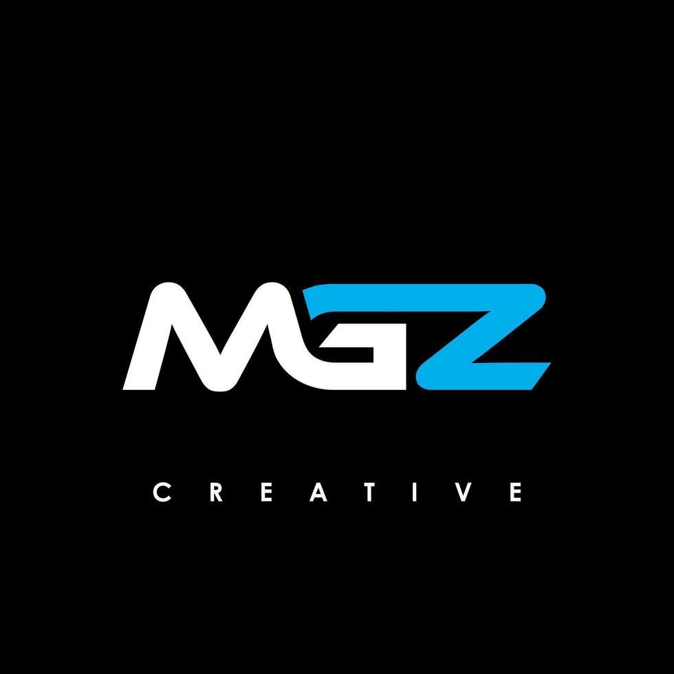 mgz letra inicial logo diseño modelo vector ilustración