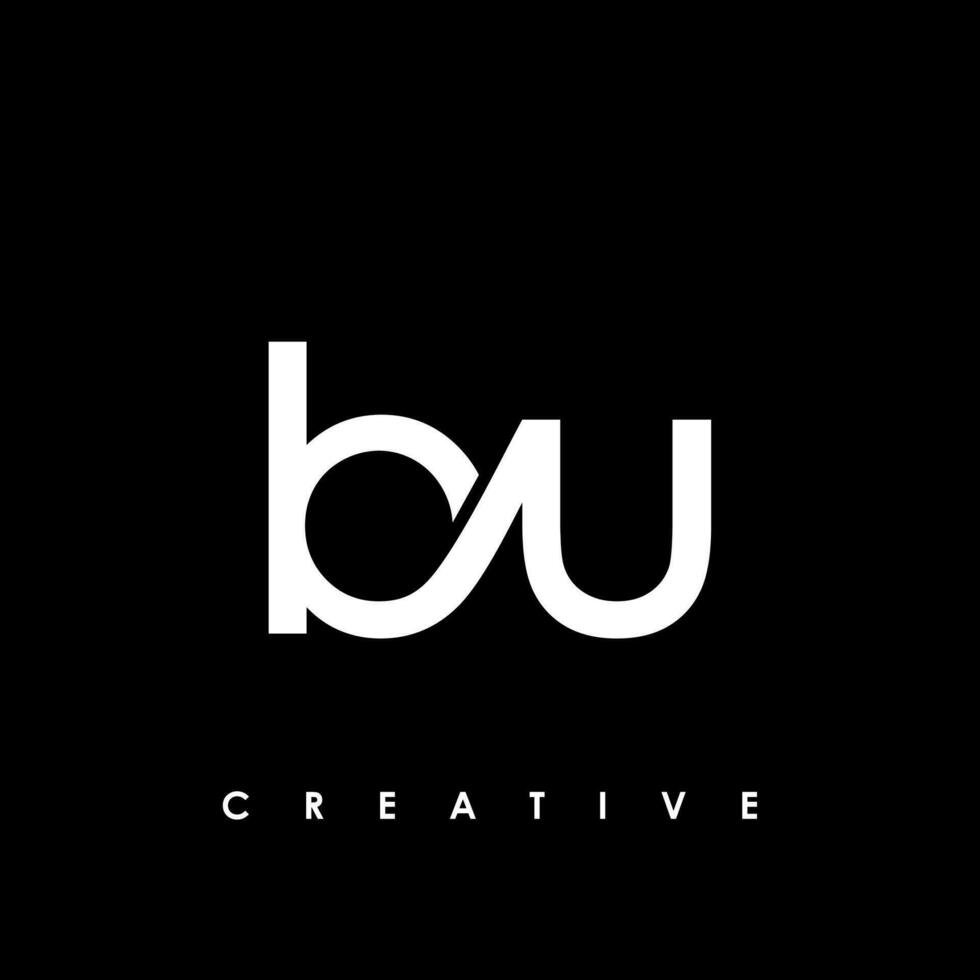 BU Letter Initial Logo Design Template Vector Illustration