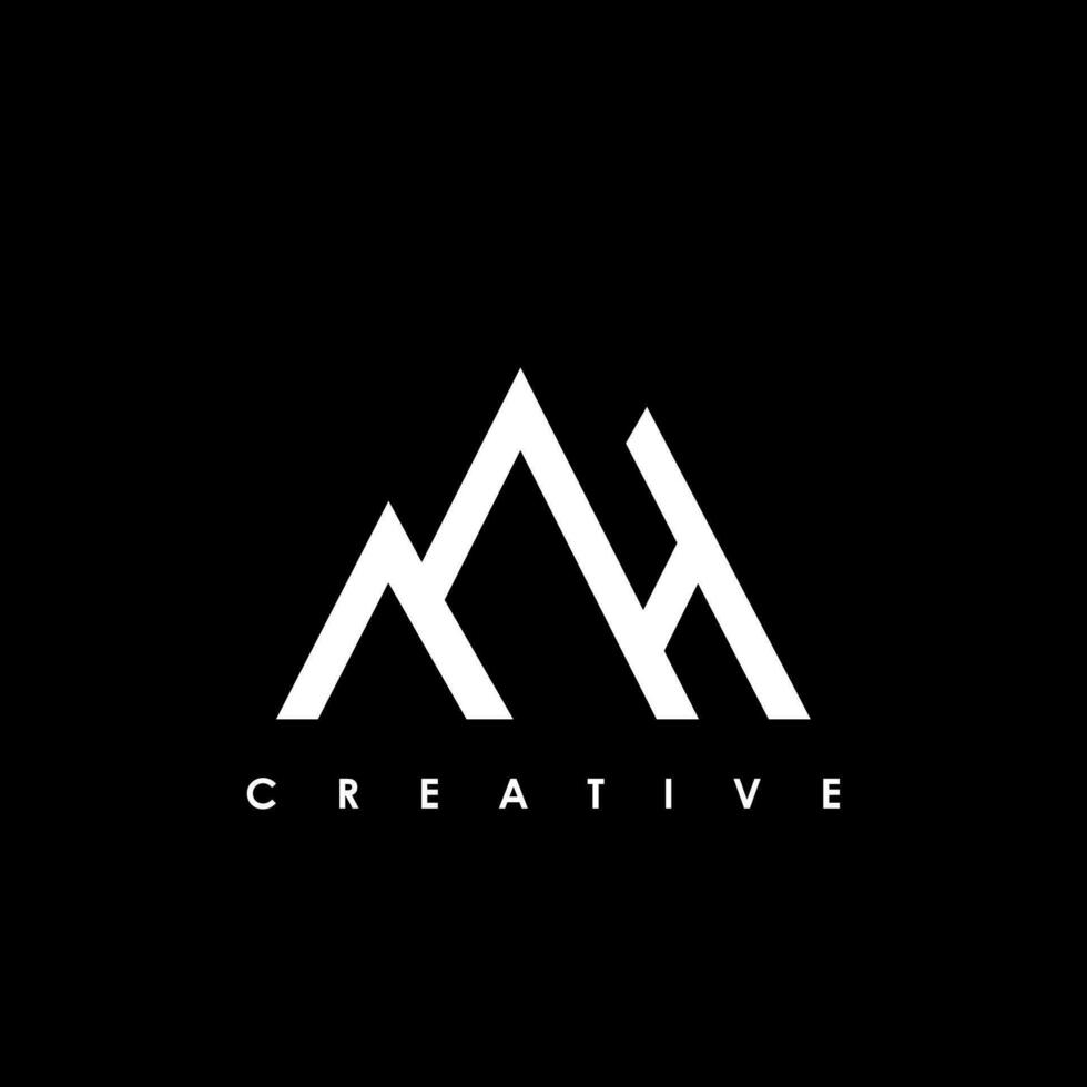MH Letter Initial Logo Design Template Vector Illustration