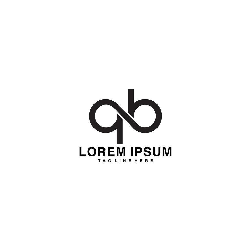 QB Letter Initial Logo Design Template Vector Illustration