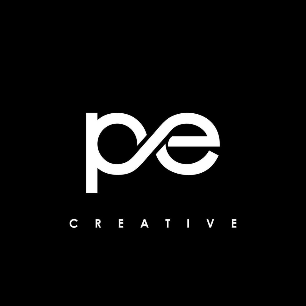 PE Letter Initial Logo Design Template Vector Illustration