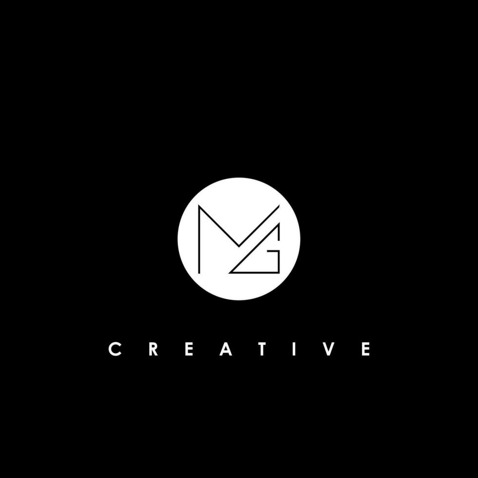 MG Letter Initial Logo Design Template Vector Illustration