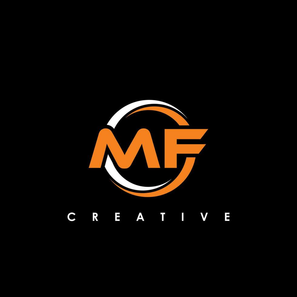 MF Letter Initial Logo Design Template Vector Illustration