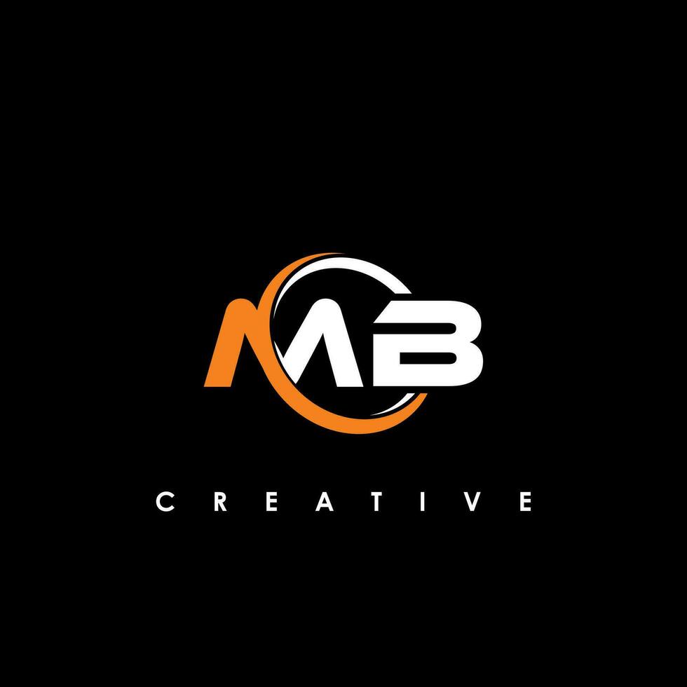 MB Letter Initial Logo Design Template Vector Illustration