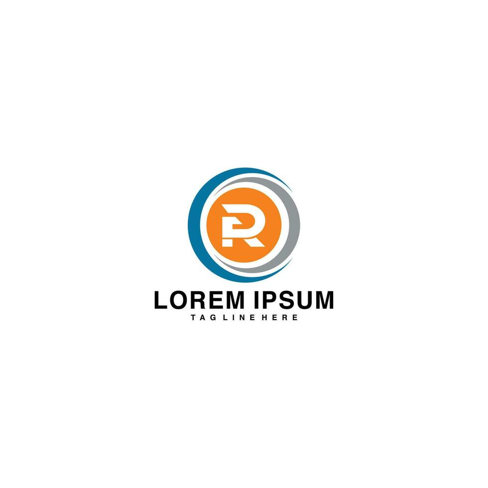 GR, RG Letter Initial Logo Design Template Vector Illustration