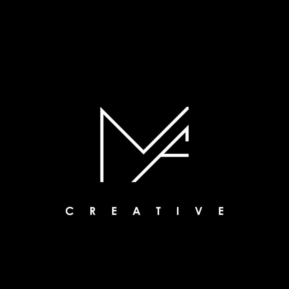 MF Letter Initial Logo Design Template Vector Illustration