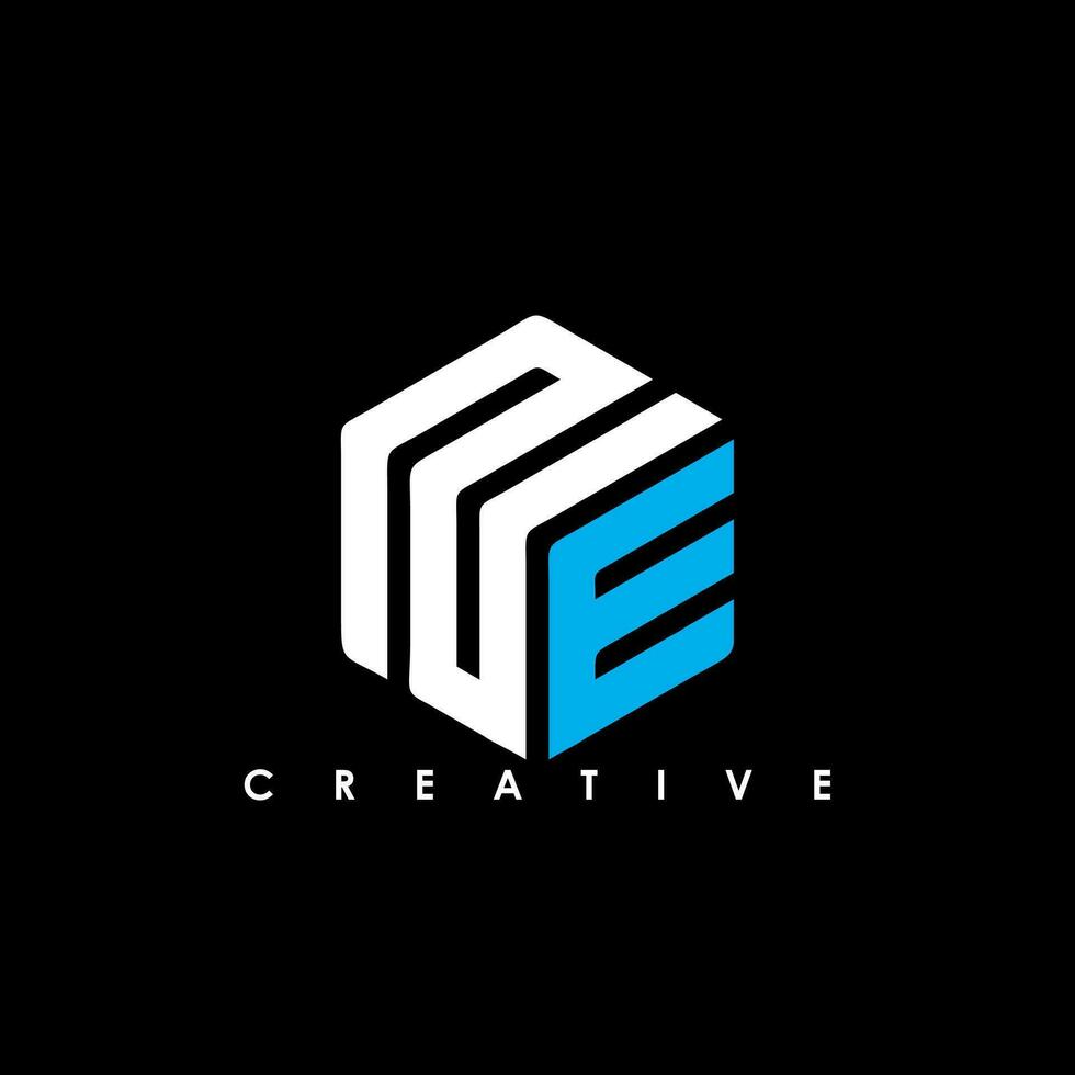 NE Letter Initial Logo Design Template Vector Illustration