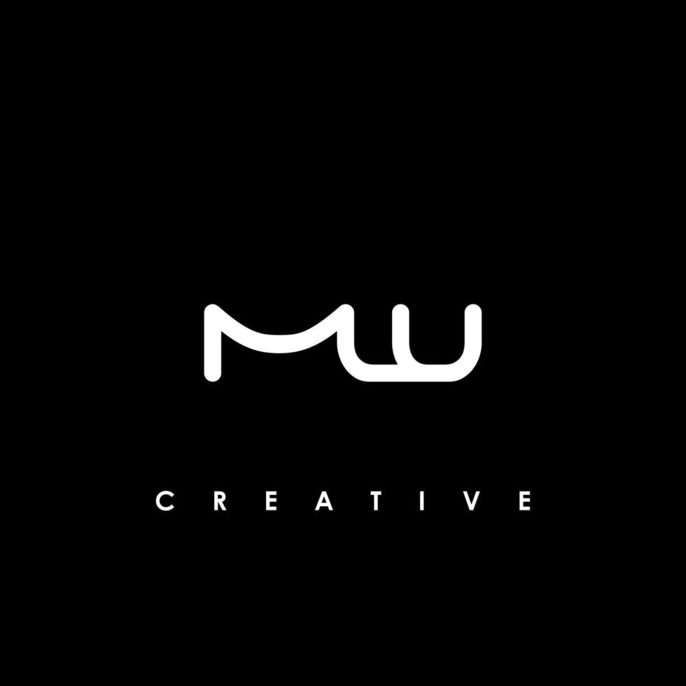 MW Letter Initial Logo Design Template Vector Illustration