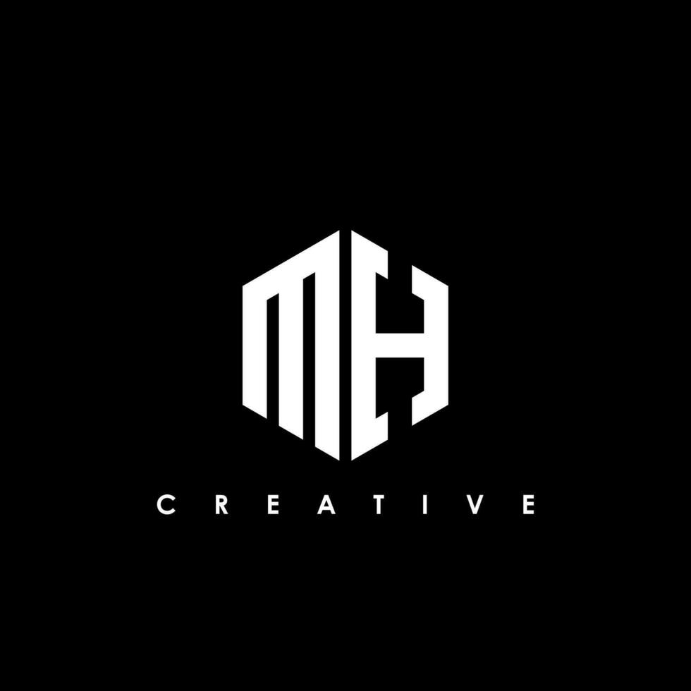 MH Letter Initial Logo Design Template Vector Illustration