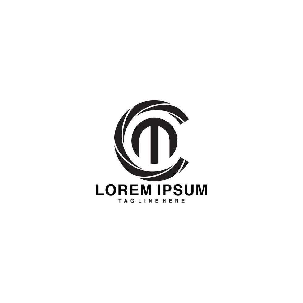 CM, MC Letter Initial Logo Design Template Vector Illustration