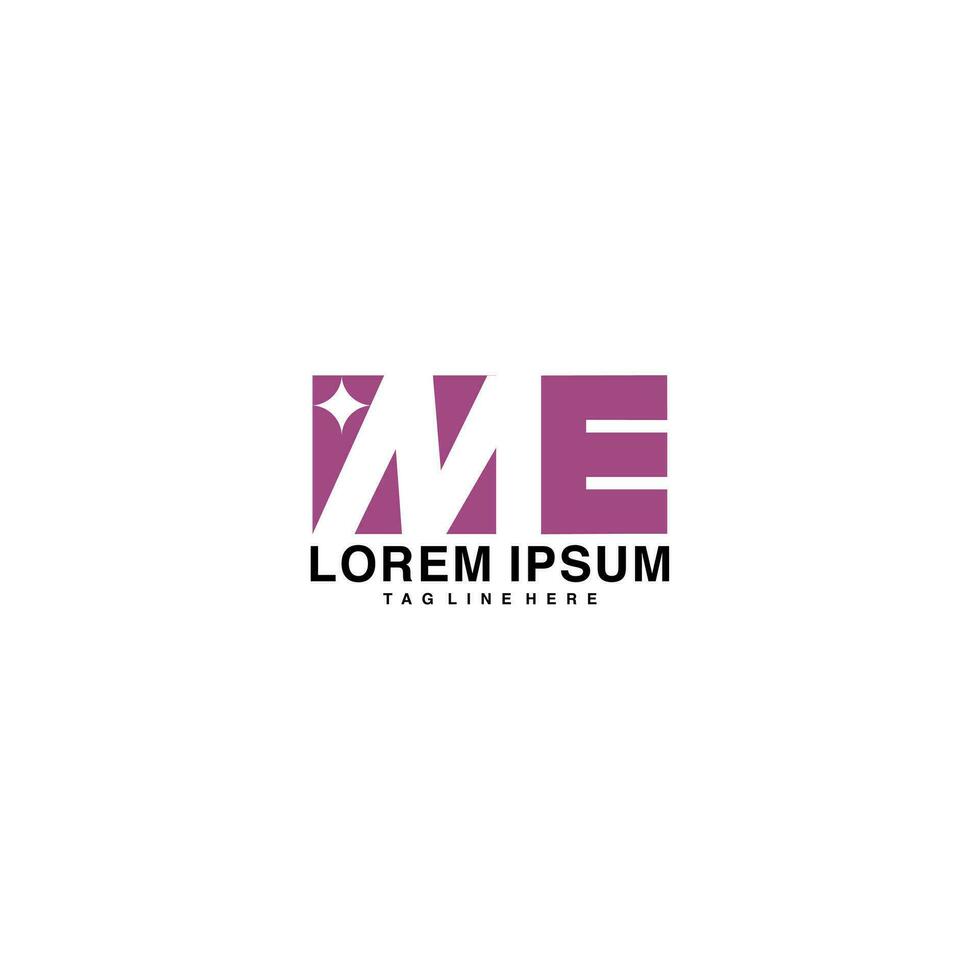 ME Letter Initial Logo Design Template Vector Illustration
