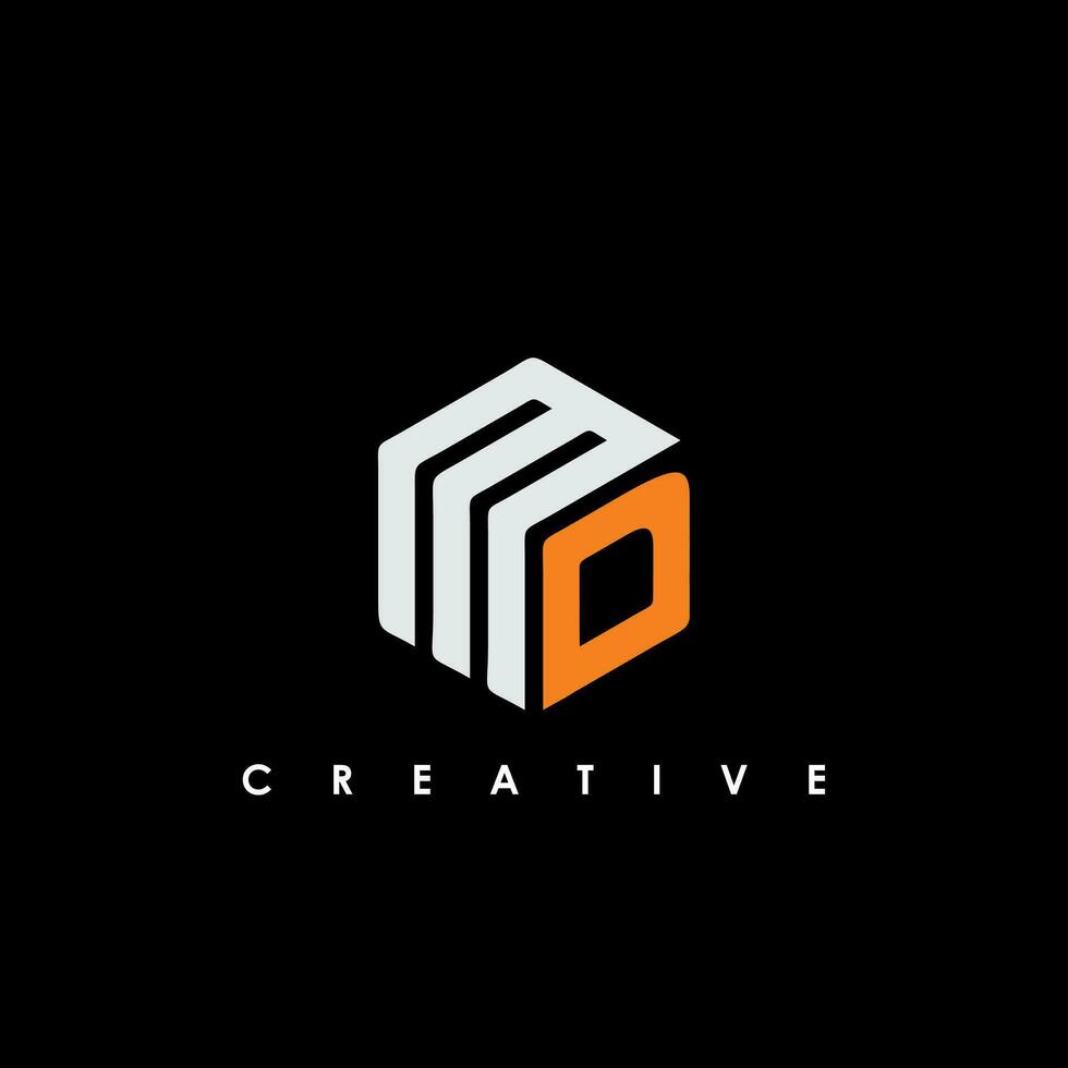 MD Letter Initial Logo Design Template Vector Illustration