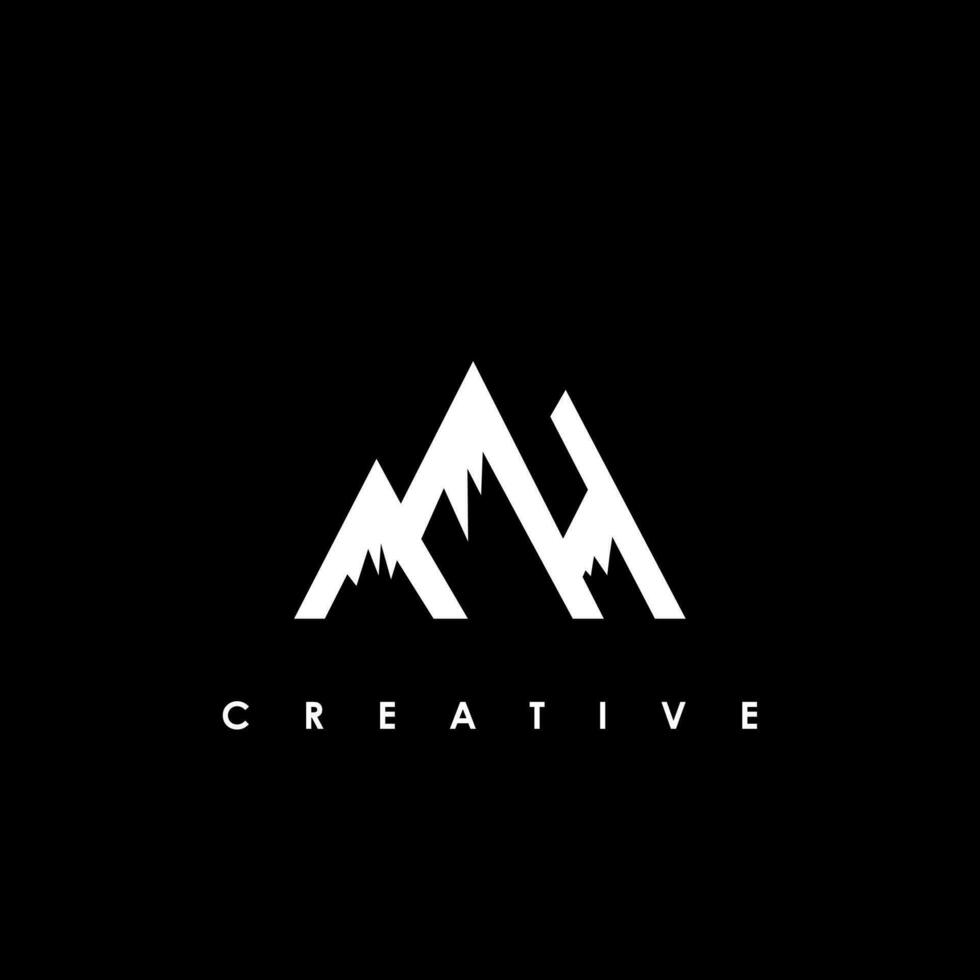 MH Letter Initial Logo Design Template Vector Illustration