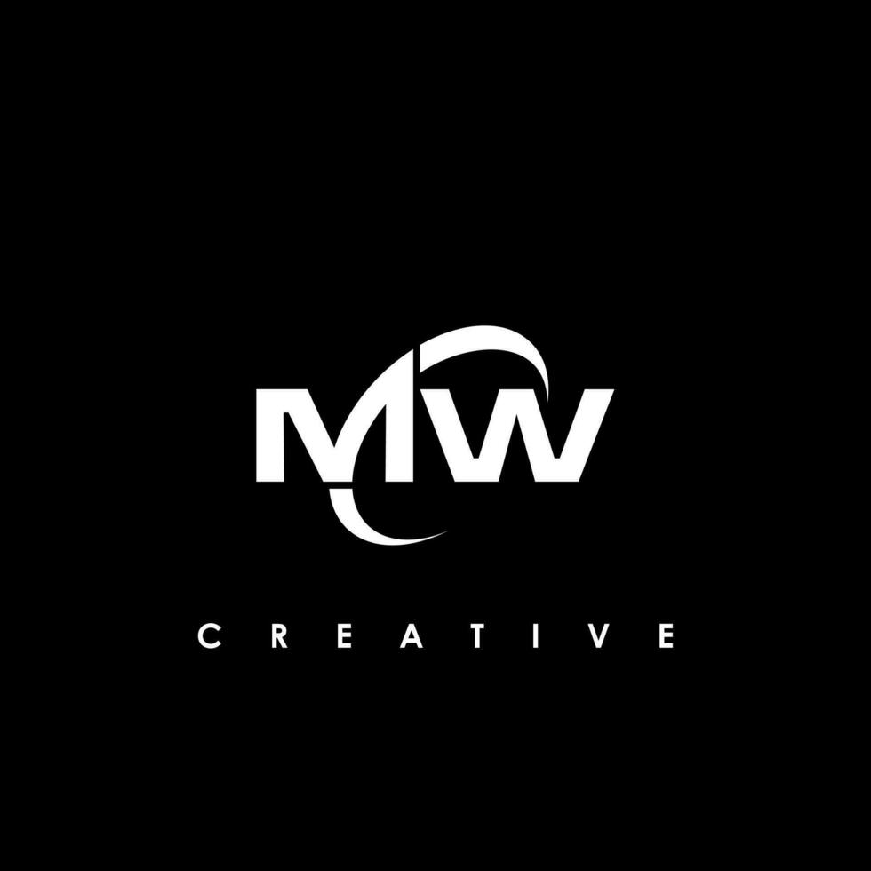 MW Letter Initial Logo Design Template Vector Illustration