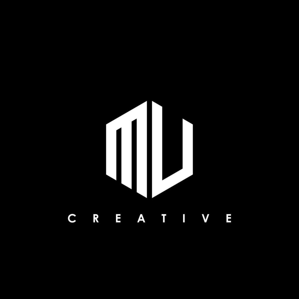 MU Letter Initial Logo Design Template Vector Illustration