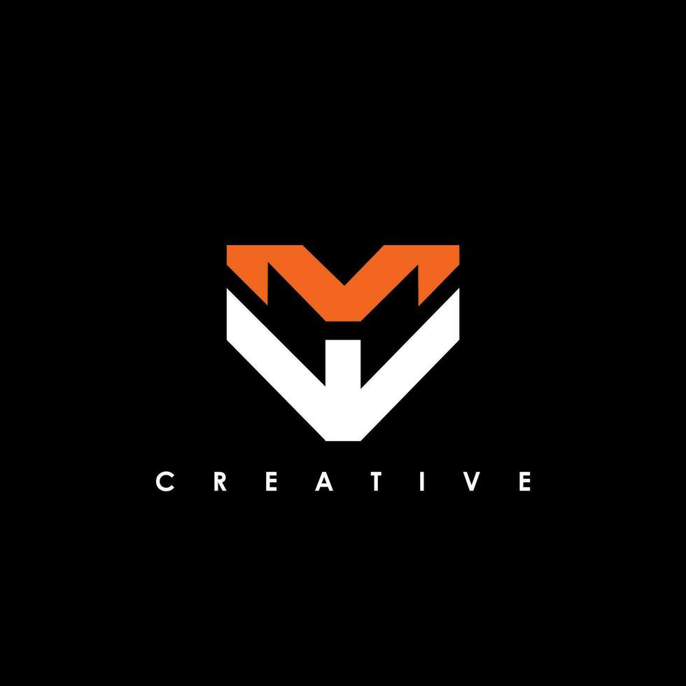 MW Letter Initial Logo Design Template Vector Illustration