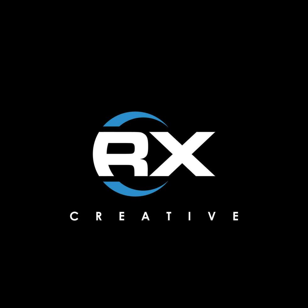 RX Letter Initial Logo Design Template Vector Illustration