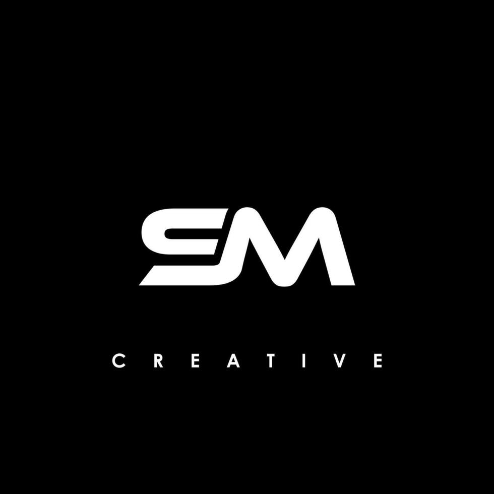 SM Letter Initial Logo Design Template Vector Illustration