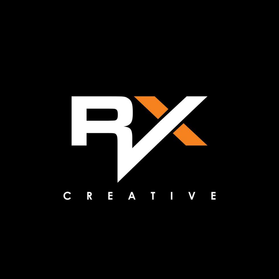 RX Letter Initial Logo Design Template Vector Illustration