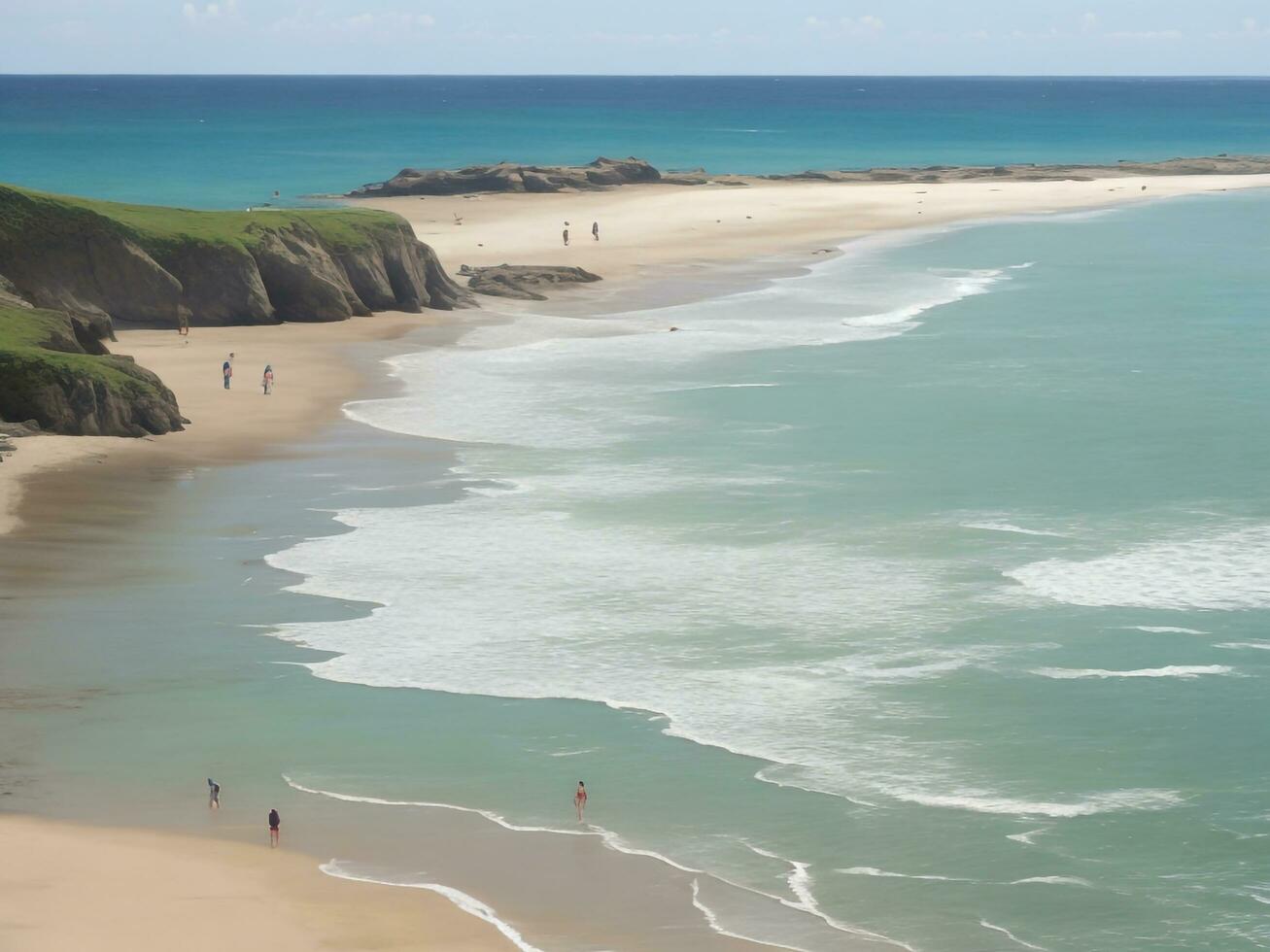beach beautiful close up image ai generated photo