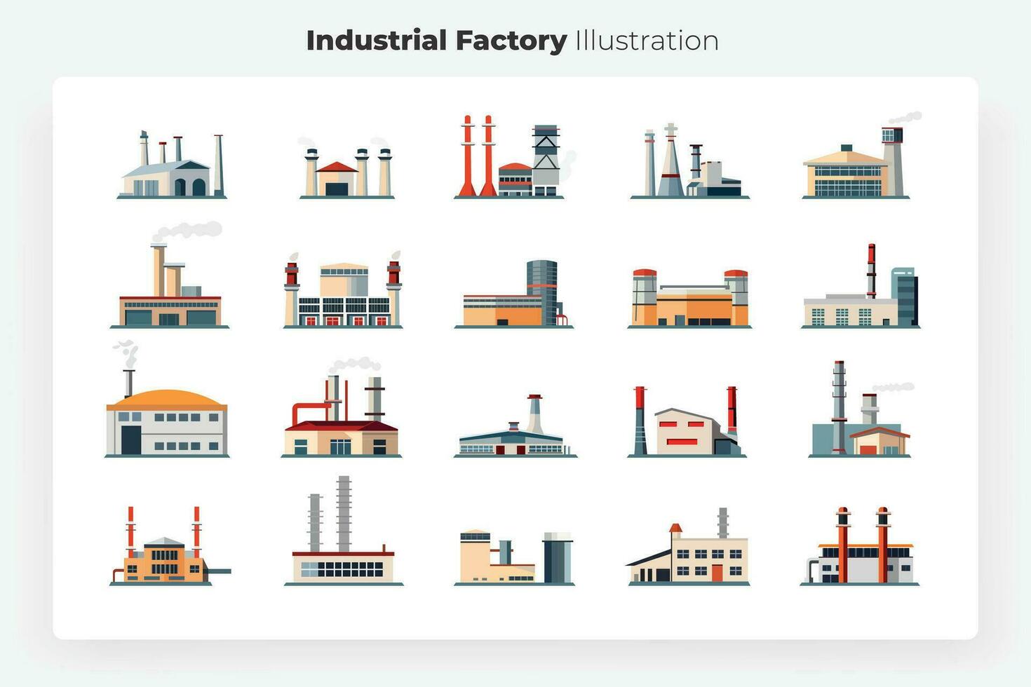 factory vector illustration design set