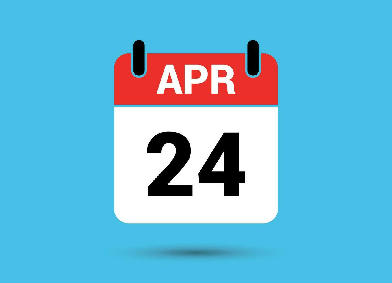 24 April Calendar Date Flat Icon Day 24 Vector Illustration 32460541 Vector  Art at Vecteezy