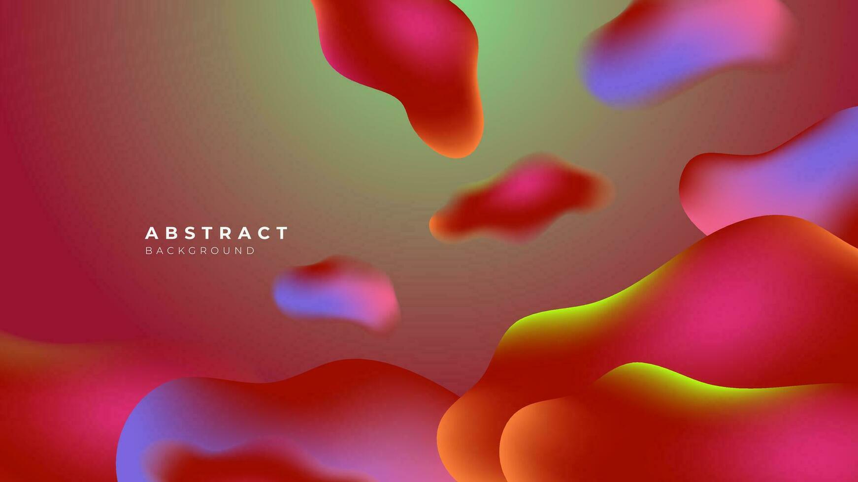 3D liquid red green colorful futuristic gradient vivid background suit for web landing page wallpaper banner backdrop presentation and much more Premium Vector