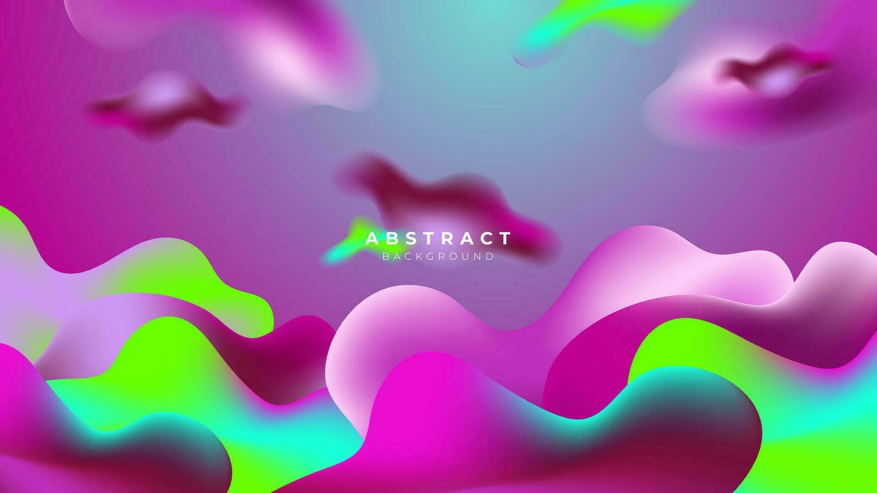 3D liquid pink green colorful futuristic gradient vivid background suit for web landing page wallpaper banner backdrop presentation and much more Premium Vector