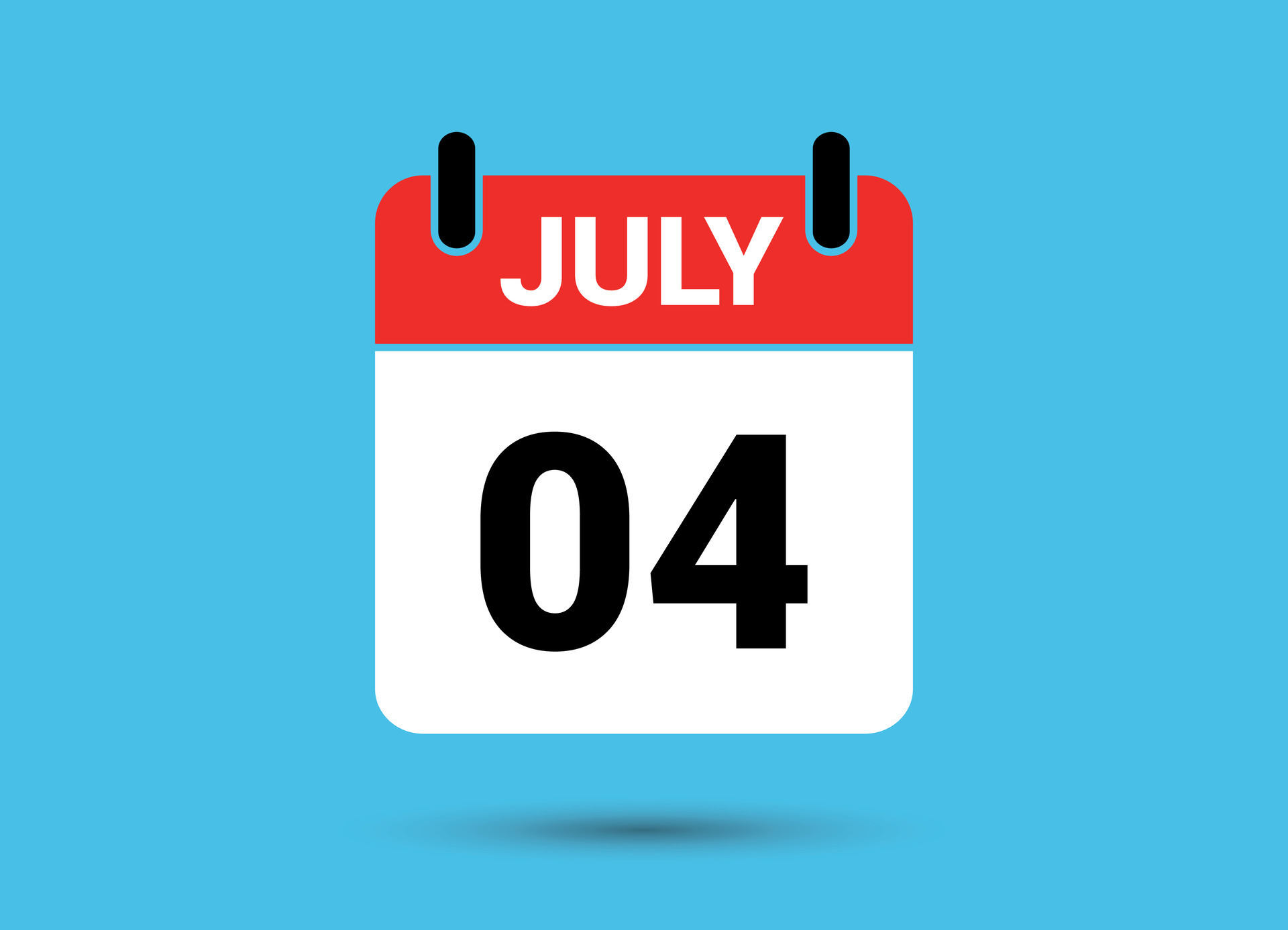 July 4 Calendar Date Flat Icon Day 4 Vector Illustration 32460686 Vector Art at Vecteezy